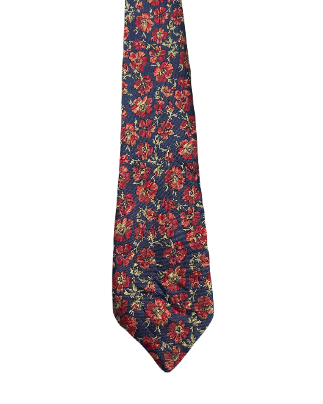 St. Micheal Blue & Red Embroidered Floral Tie
