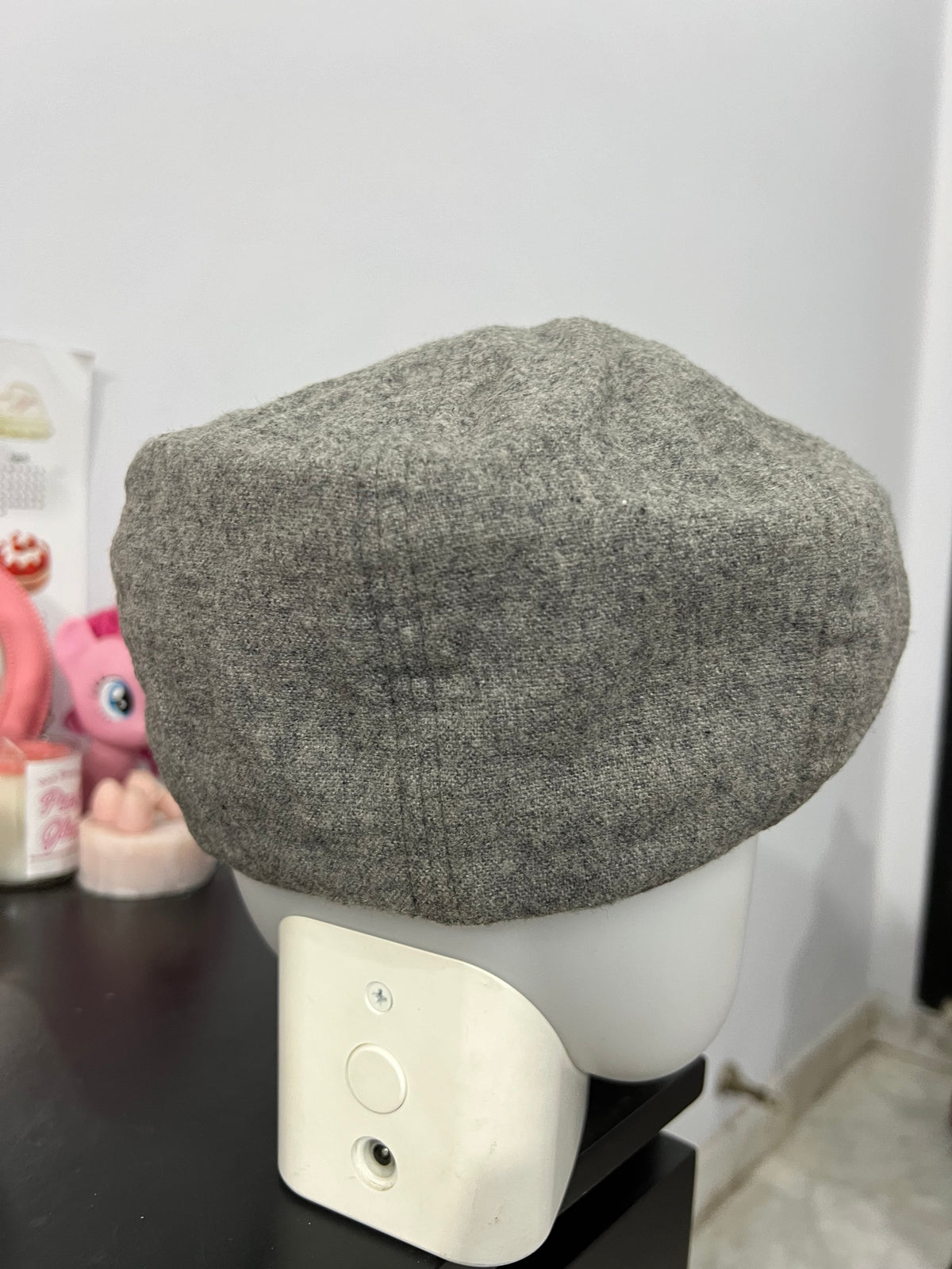 Grey Woolen Newsboy Cap