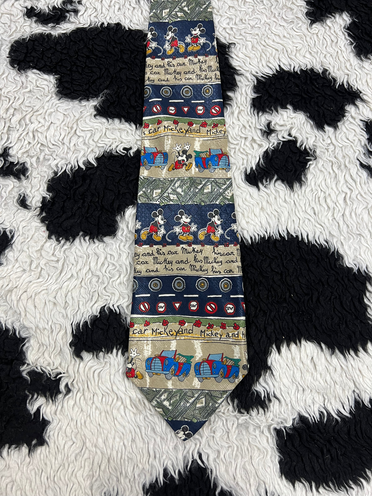 Vintage Mickey Mouse & Car Tie