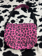 Pink & Black Cheetah Print Messenger Bag
