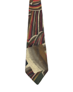 Pierre Cardin Abstract Red & Brown Tie