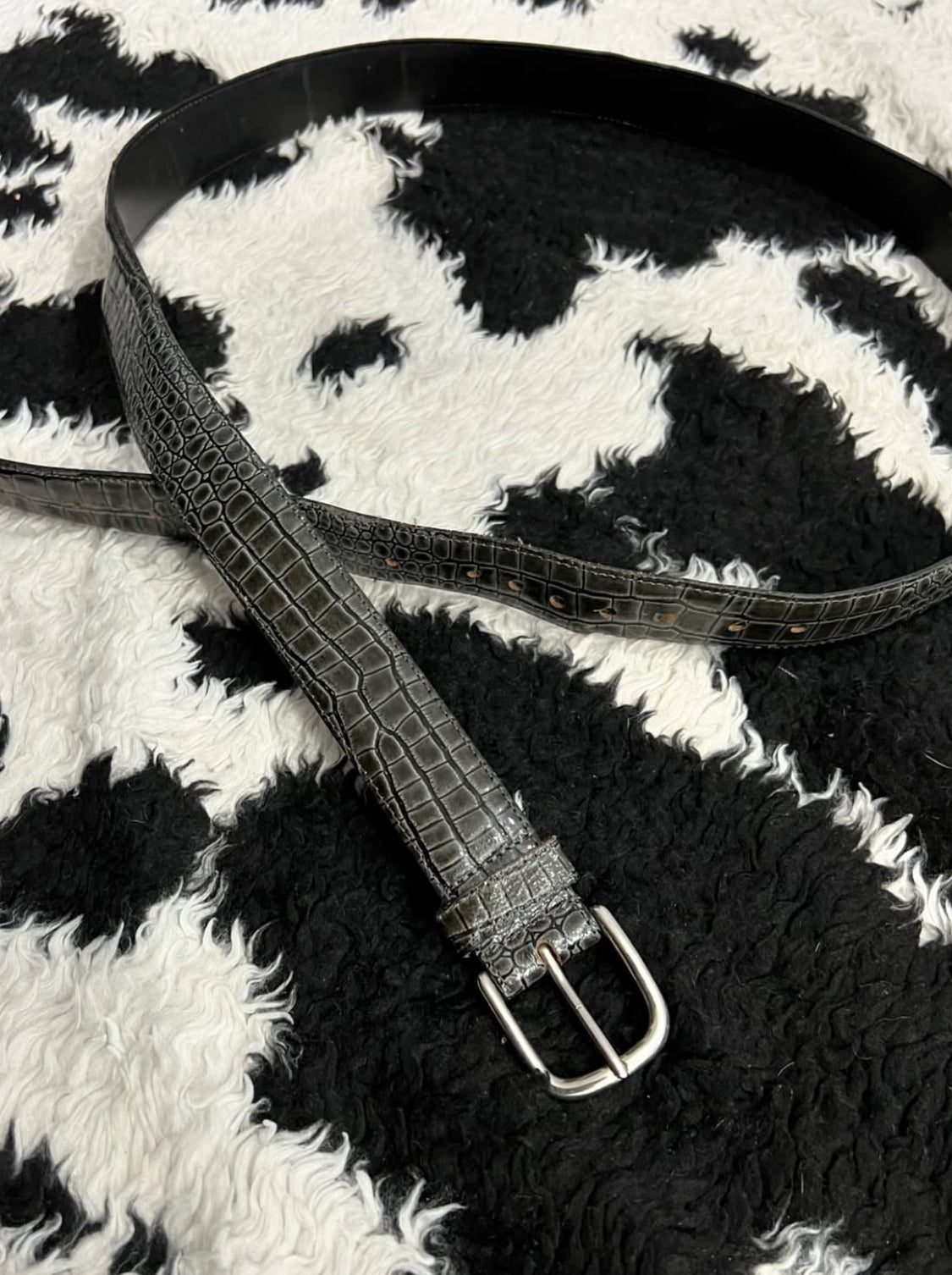 Grey Scaled Narrow Belt