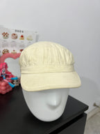 Beige Pleated Cap