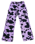Purple Cow-Print Denims (Waist 32)
