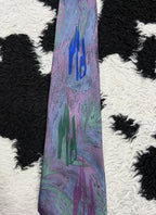 Lavender Abstract Embroidered Tie