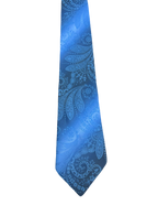 Double-Shaded Blue Paisley Tie
