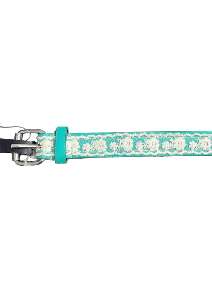 Teal Lace Narrow Belt