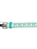 Teal Lace Narrow Belt