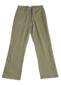 Olive Green Embroidered Pants (Waist 30)