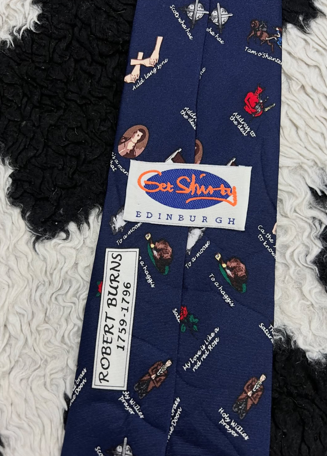 Scottish Poet Robert Burns Tie