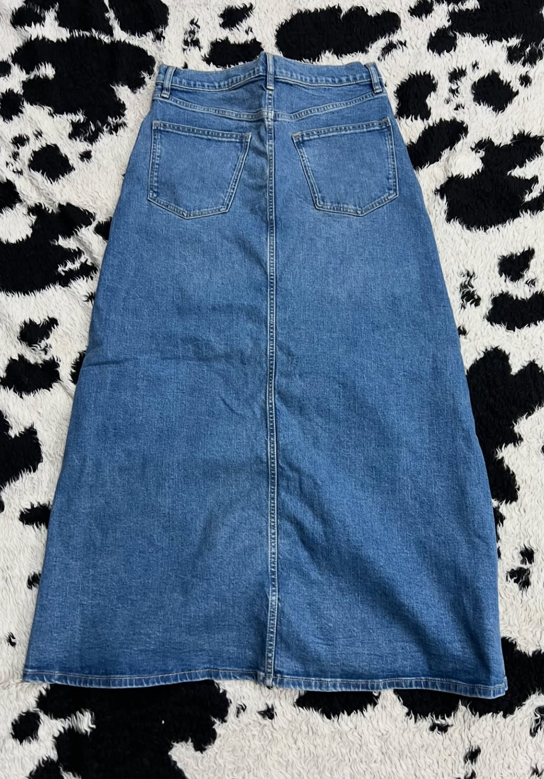 Blue Long Denim Skirt