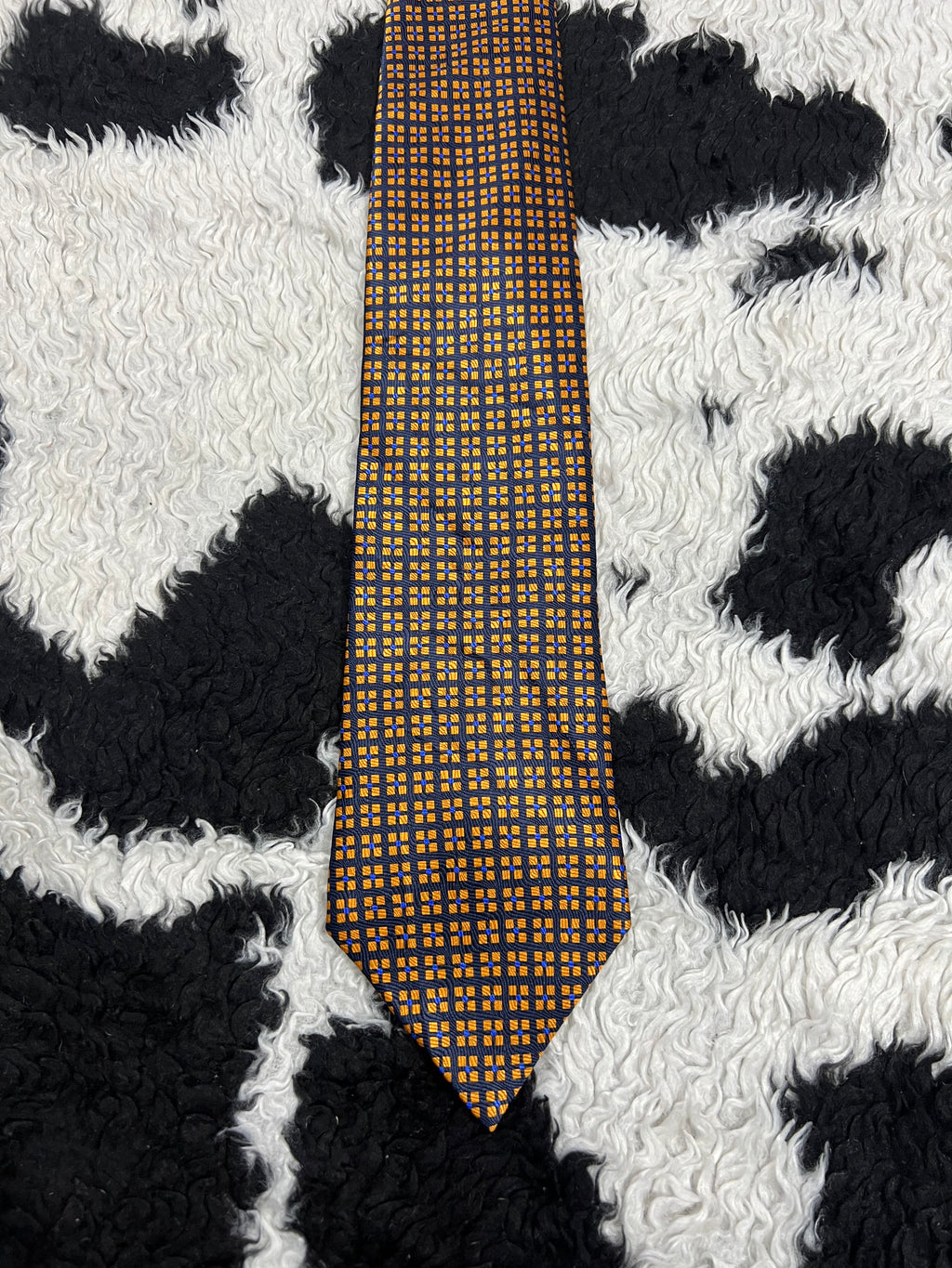The Collection Orange Embroidered Tie