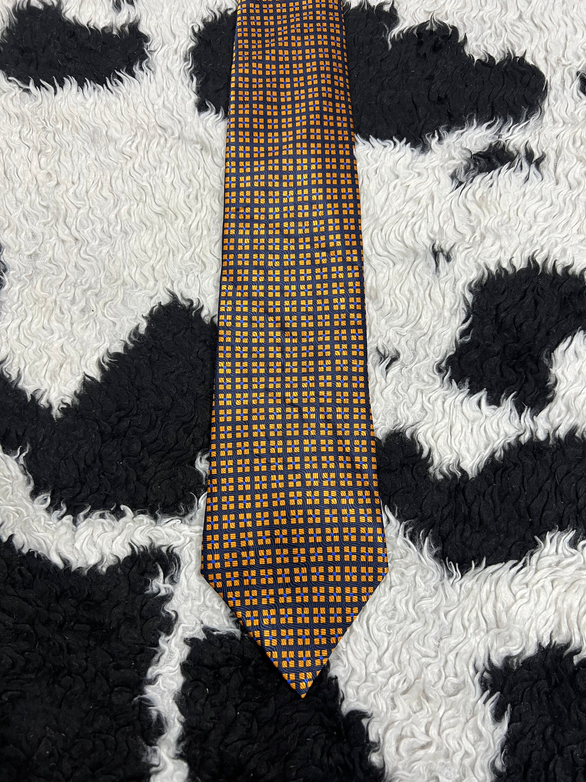 The Collection Orange Embroidered Tie