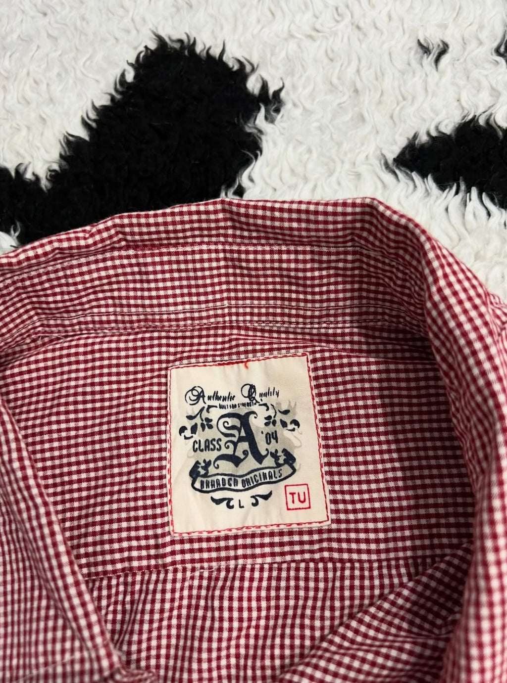 Red & White Checkered Buttonup