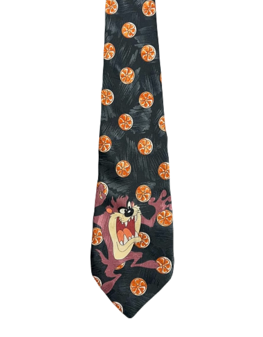 Vintage 1994 Tasmanian Devil Taz & Oranges Tie