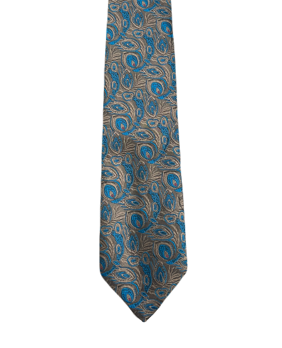 Alex Ander's Peacock Embroidered Tie