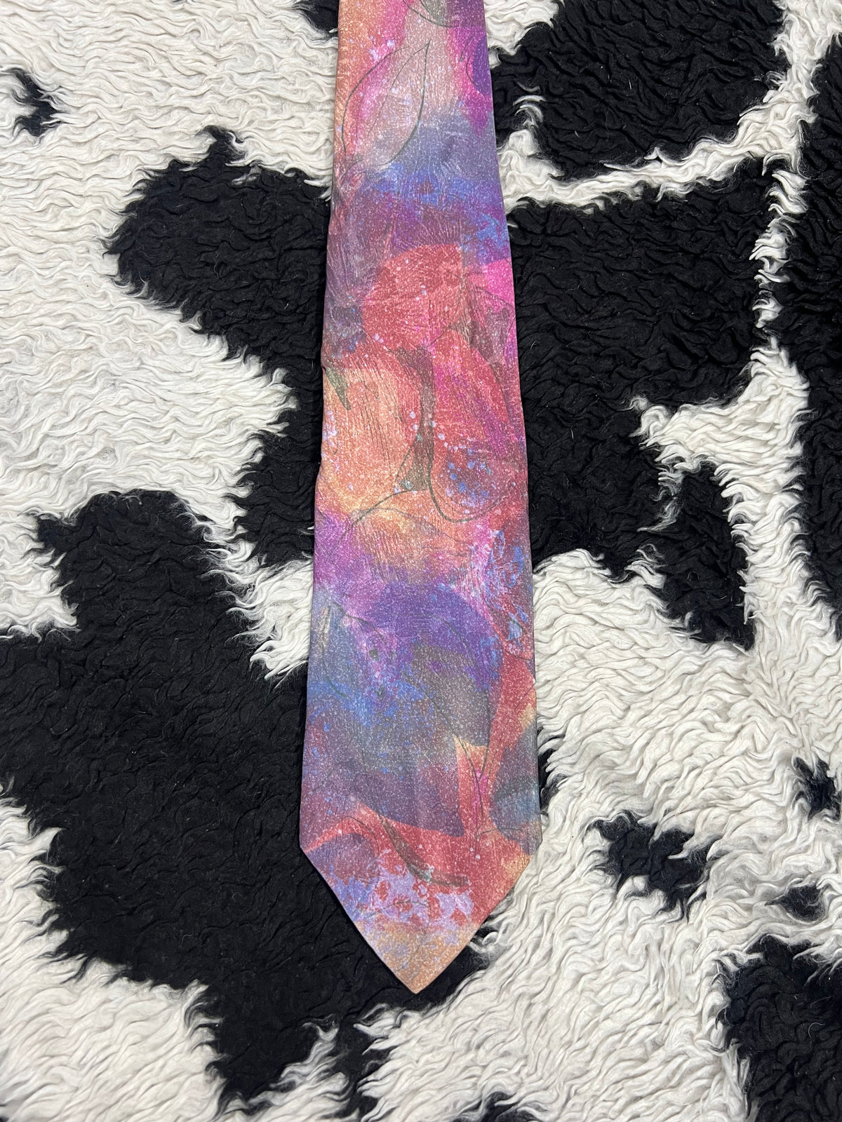 Jaxime Pink & Purple Abstract Tie