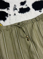 Striped Cargo Long Skirt
