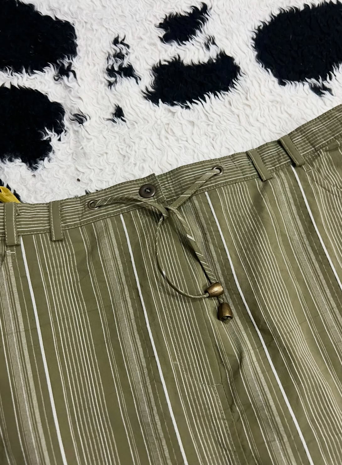 Striped Cargo Long Skirt