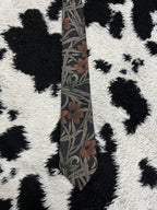 Black & Brown Floral Tie