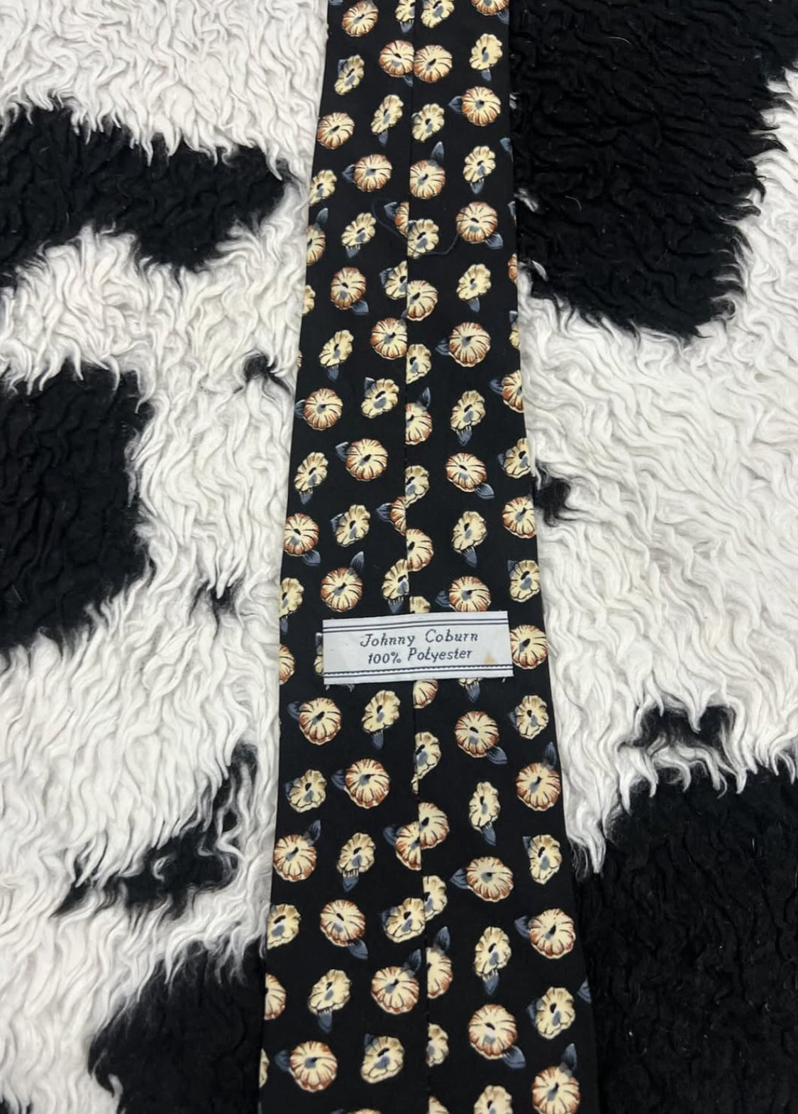Johnny Coburn Black Floral Tie
