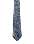 Gilt Edge Narrow Blue Embroidered Tie