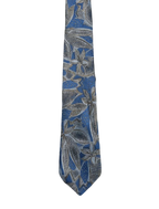 Gilt Edge Narrow Blue Embroidered Tie