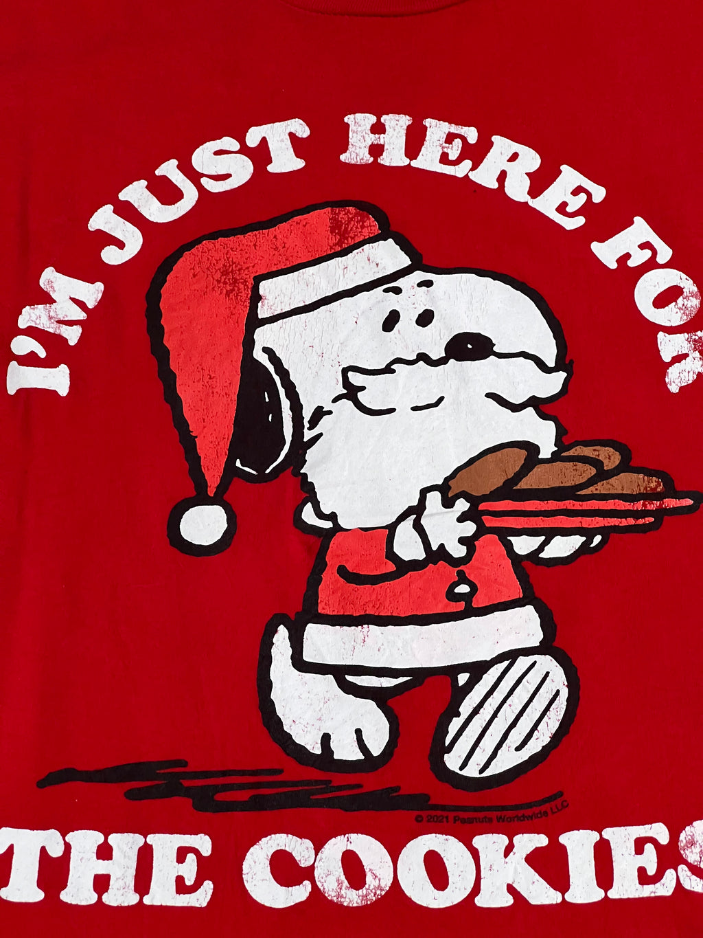 Snoopy "I'm Just Here for the Cookies" Tee (Large)