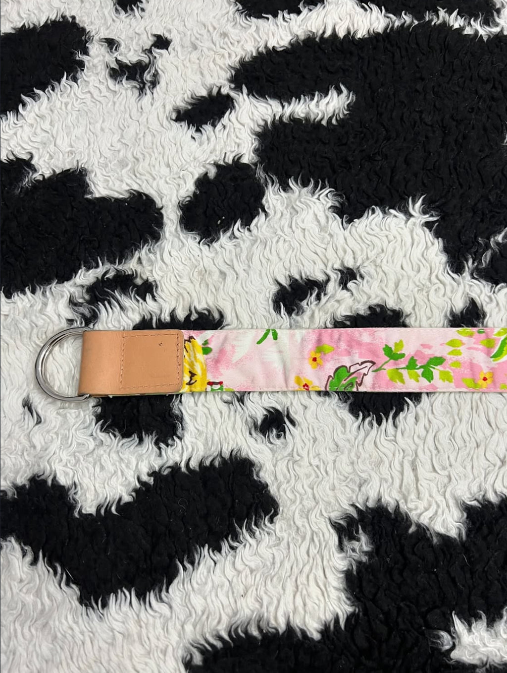 Double-Sided Floral D-Buckle Belt