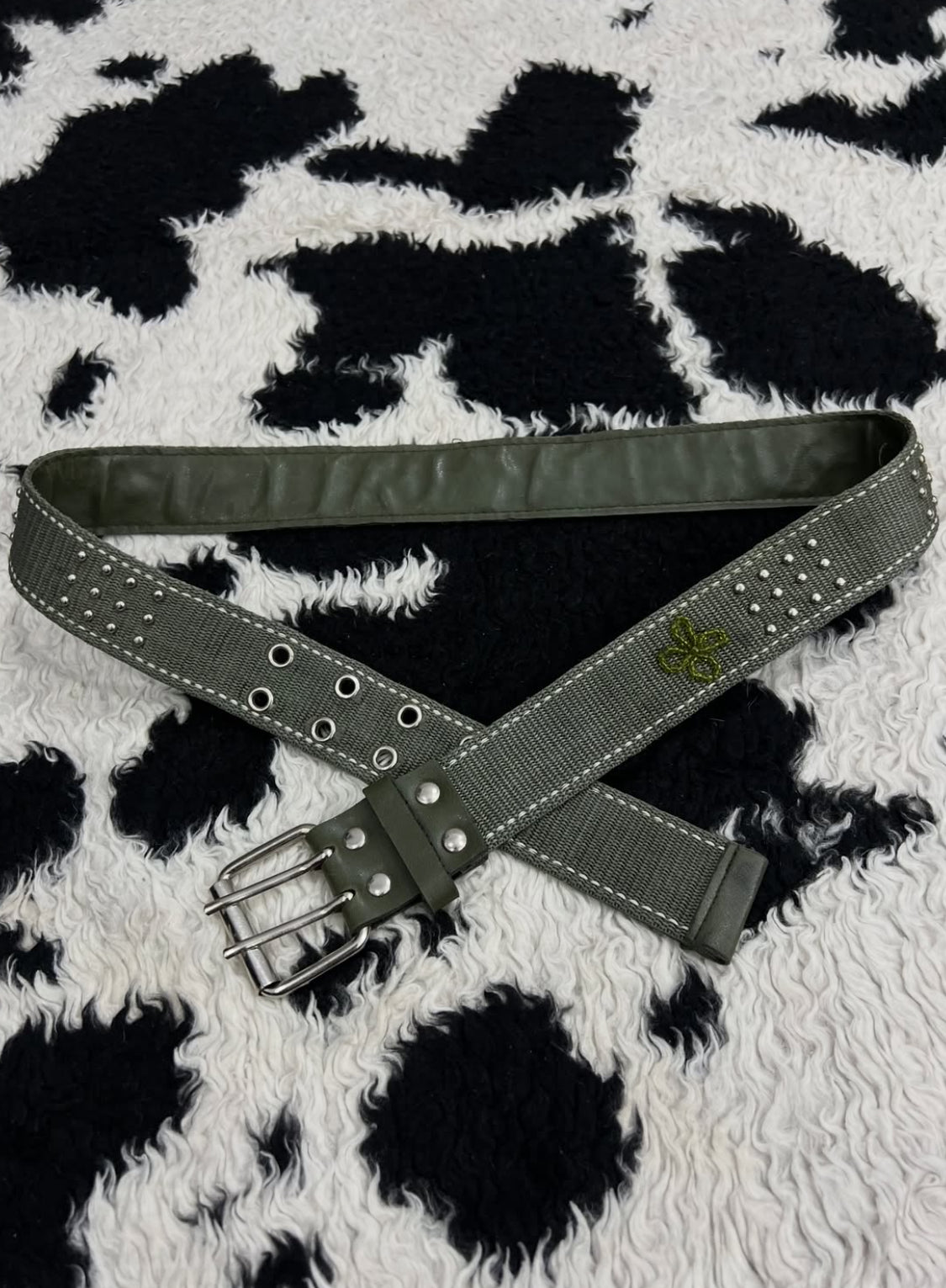 Green Floral Belt