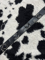 Black Metal Rings Belt