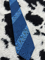 Double-Shaded Blue Paisley Tie