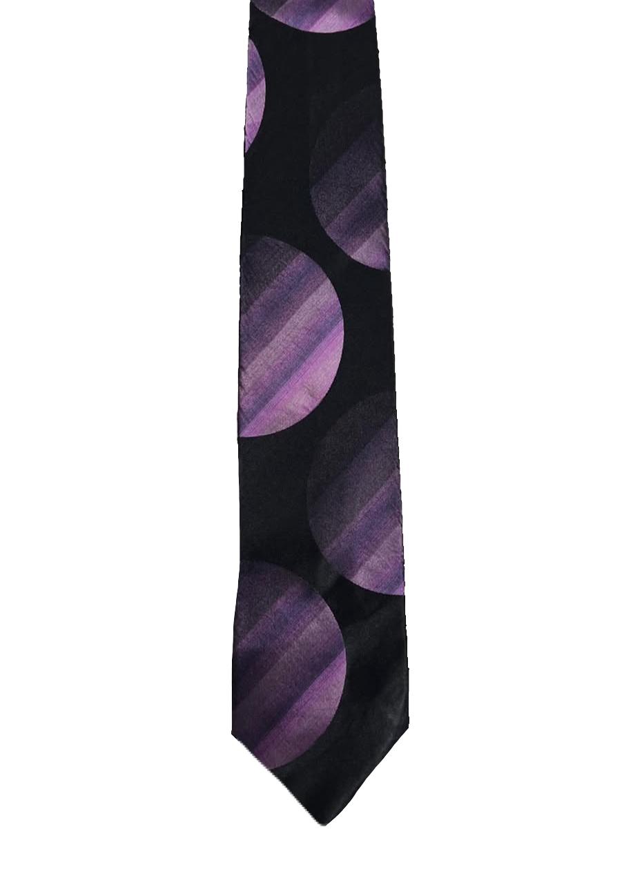 MONTI Black & Purple Dotted Tie