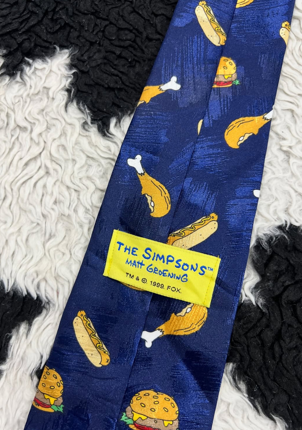 Vintage 1999 Homer Simpson Burger Tie