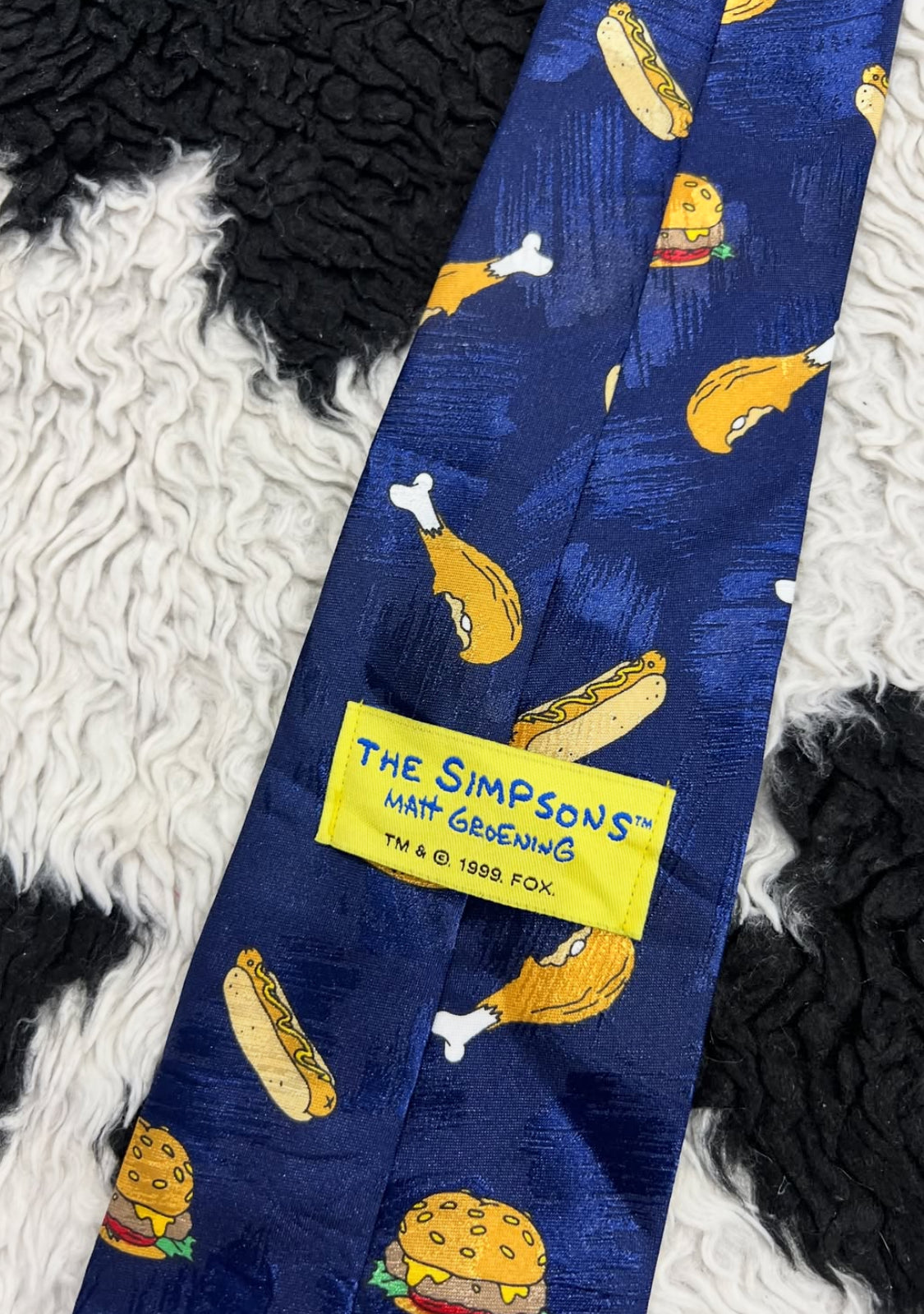 Vintage 1999 Homer Simpson Burger Tie