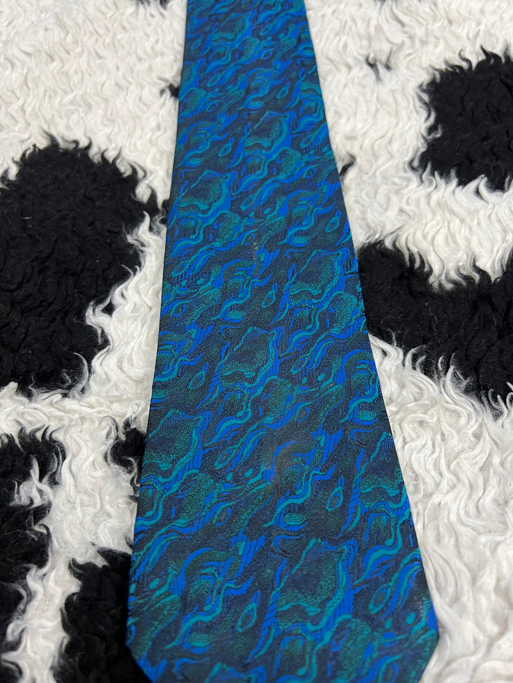 Blue Fully Embroidered Tie