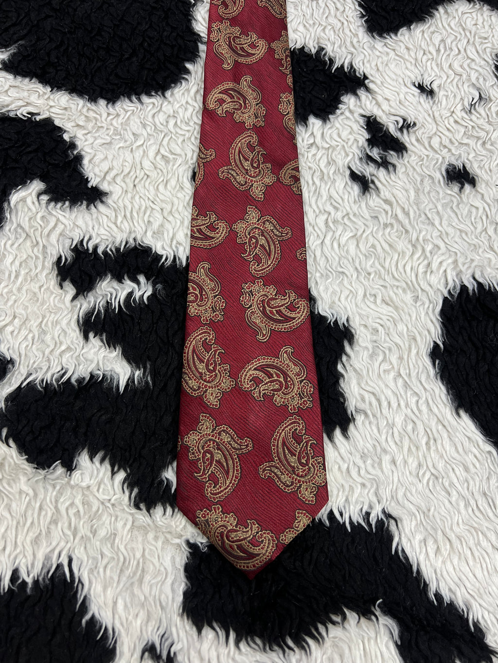 St. Bernard Red Paisley EmbroideredTie
