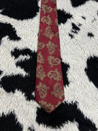 St. Bernard Red Paisley EmbroideredTie