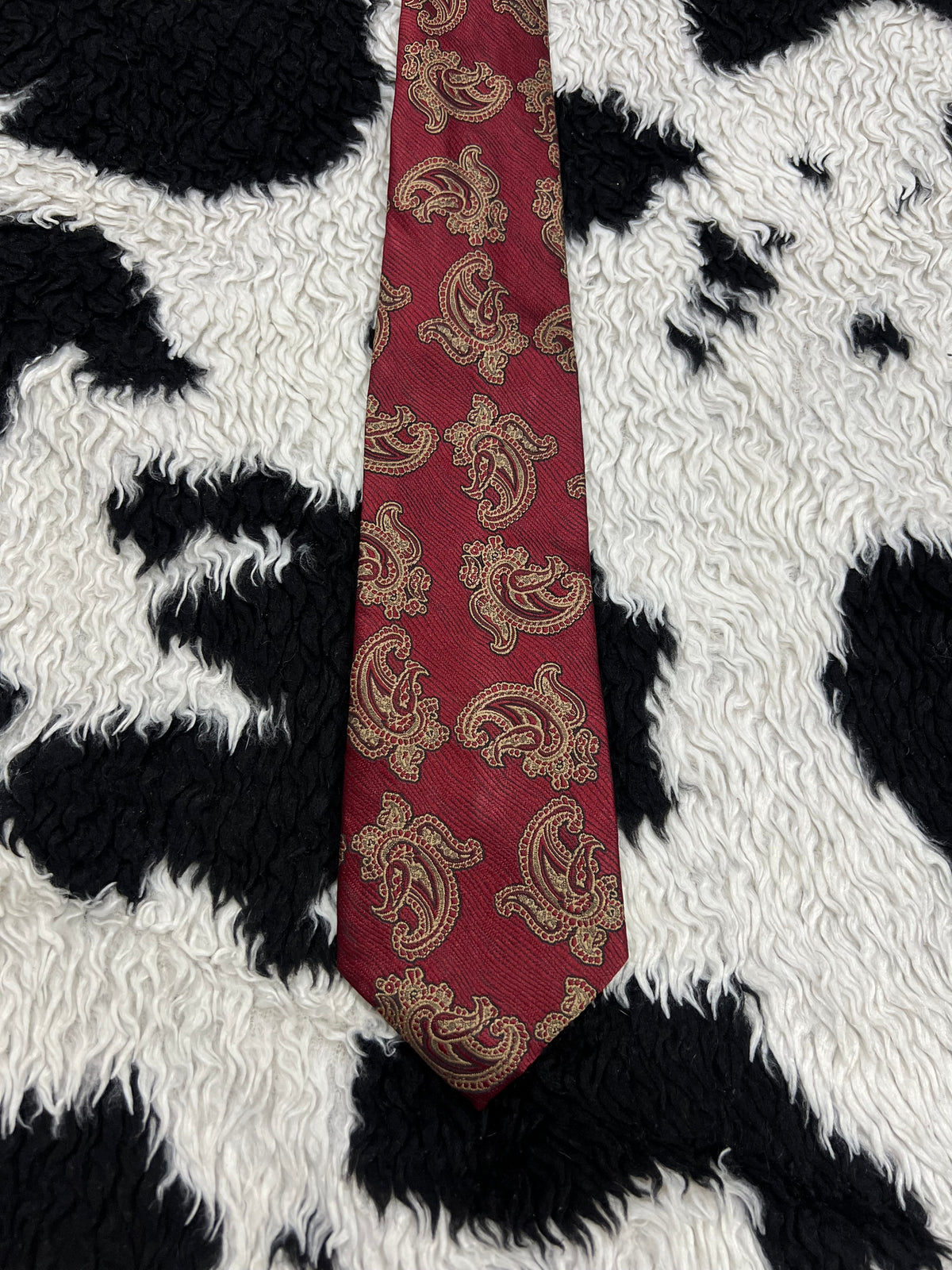 St. Bernard Red Paisley EmbroideredTie