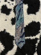 Blue Fully Embroidered Abstract Tie