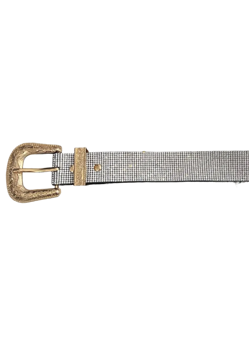Golden Buckle Rhinestones Belt