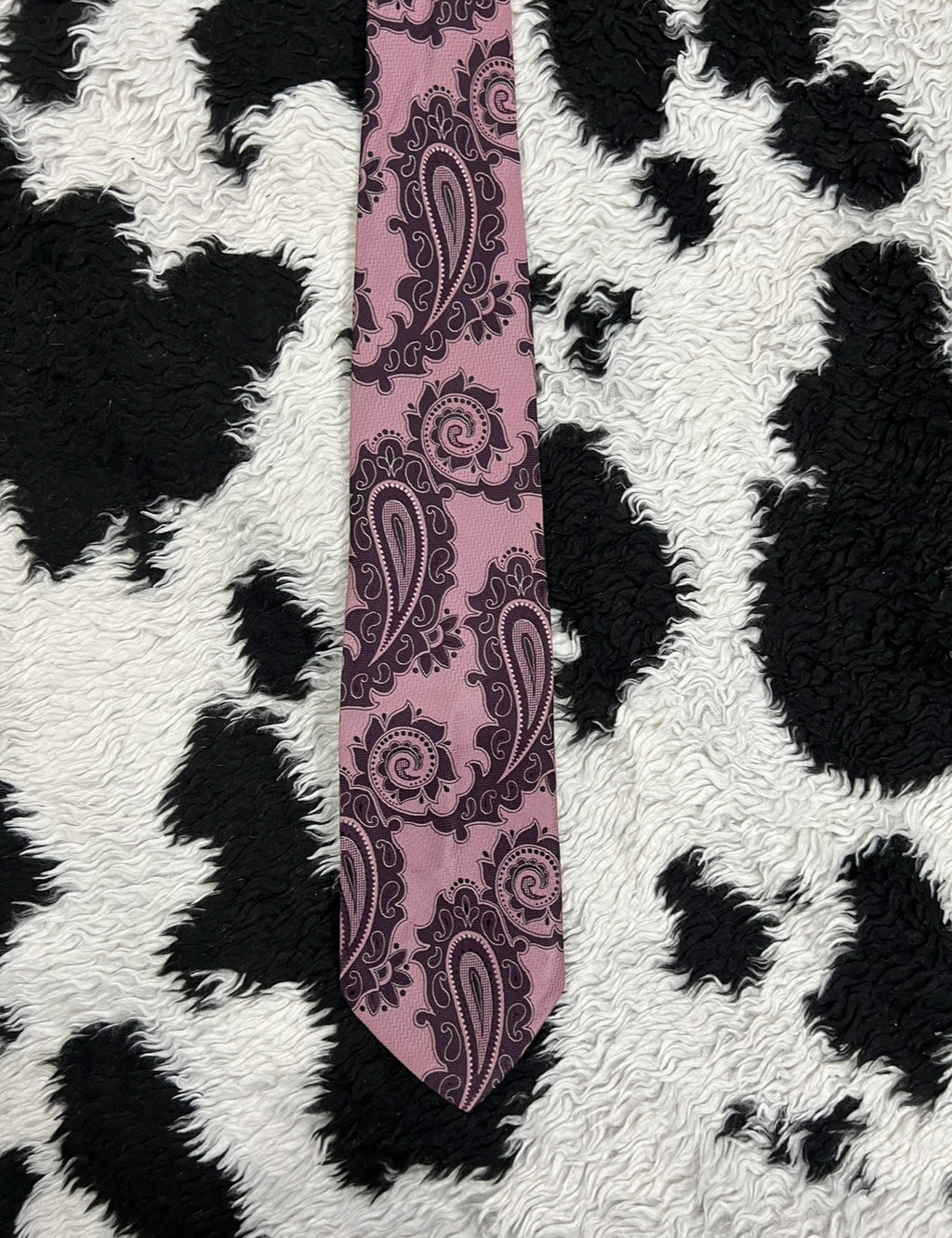 Savile Purple & Pink Paisley Tie