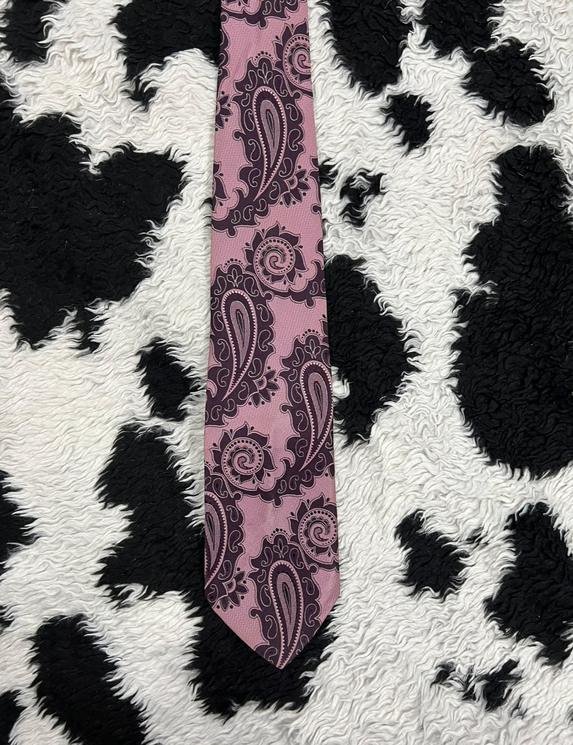 Savile Purple & Pink Paisley Tie