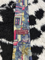 Italian Town Scenery Painting Tie