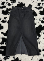 Charcoal Grey Denim Skirt