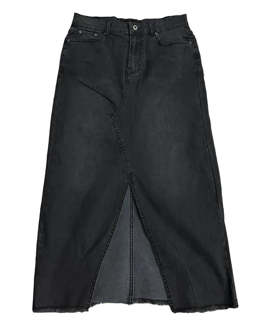 Charcoal Grey Denim Skirt