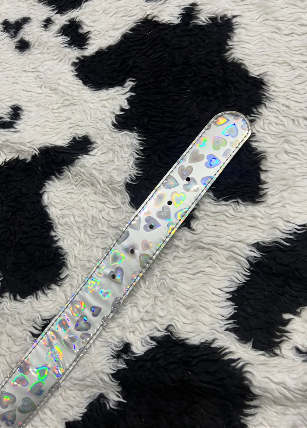 Holographic Hearts Belt