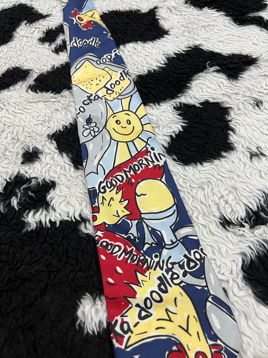 Goodmorning Doodle Art Tie