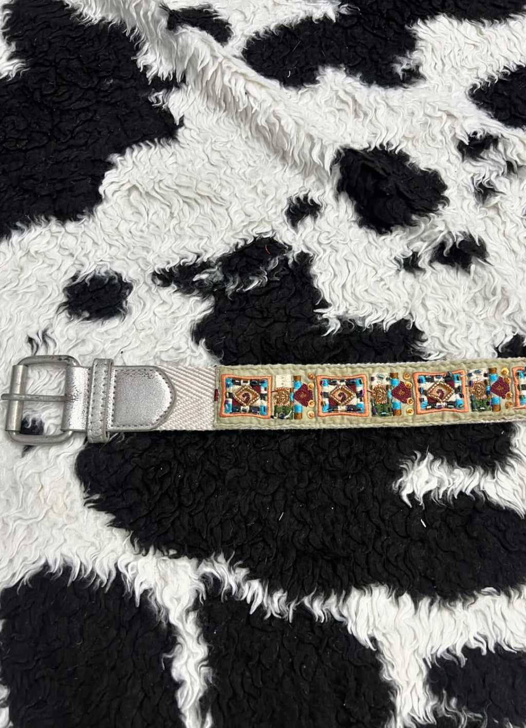 Beaded Canvas Belt