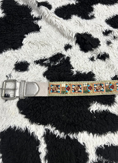 Beaded Canvas Belt